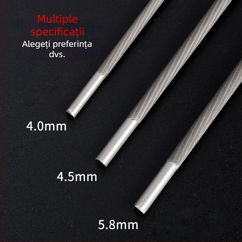 Fișier pentru lanțul de drujbă și fișier rotund pentru lanț, pentru drujbă pe benzină sau electrică, dimensiuni 4,8 mm și 5,5 mm