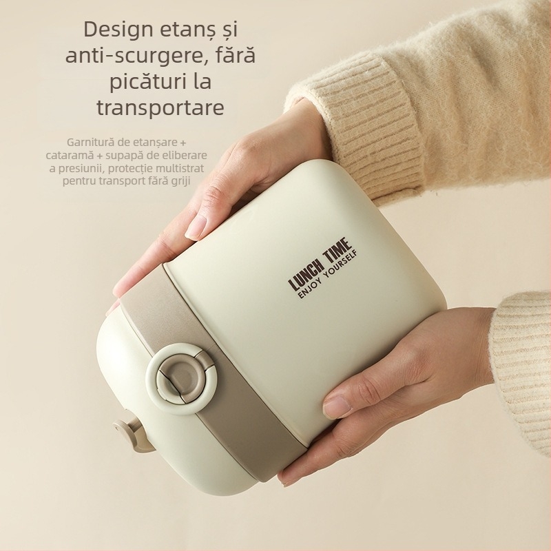 Cutie pentru prânz izolaată din oțel inoxidabil 304, cu mai multe straturi, portabilă, mare capacitate