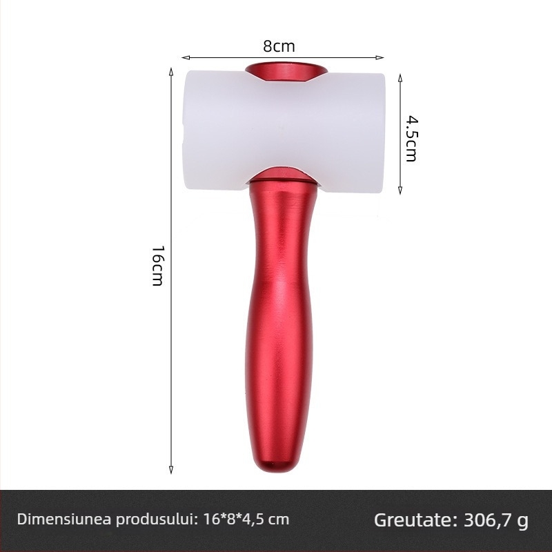 Cioc în formă de T pentru gravură pe piele cu mâner din lemn colorat; cioc din nailon pentru imprimarea modelelor; instrument de artă din piele lucrat manual