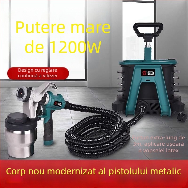 Pistol electric de pulverizare pentru vopsea pe bază de latex