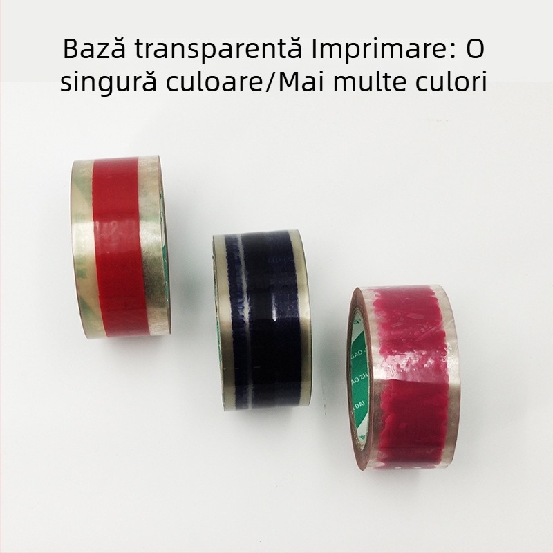 Bandă de ambalare transparentă cu logo personalizat, imprimare în culoare și cod QR