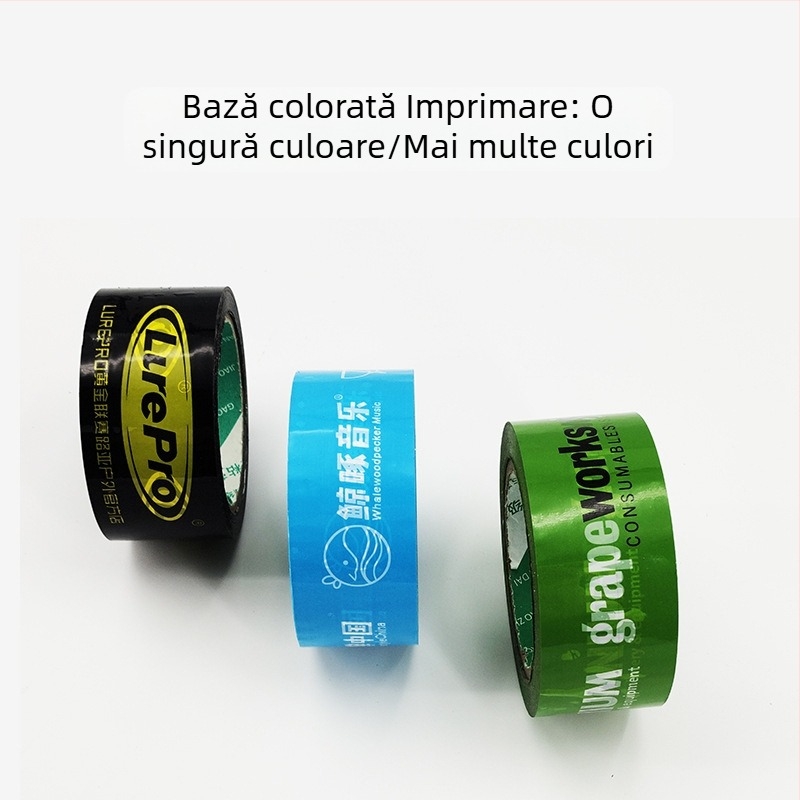Bandă de ambalare transparentă cu logo personalizat, imprimare în culoare și cod QR