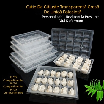 Cutie unică pentru dumplings congelate, din plastic transparent, cu rețea 151820, îngroșată