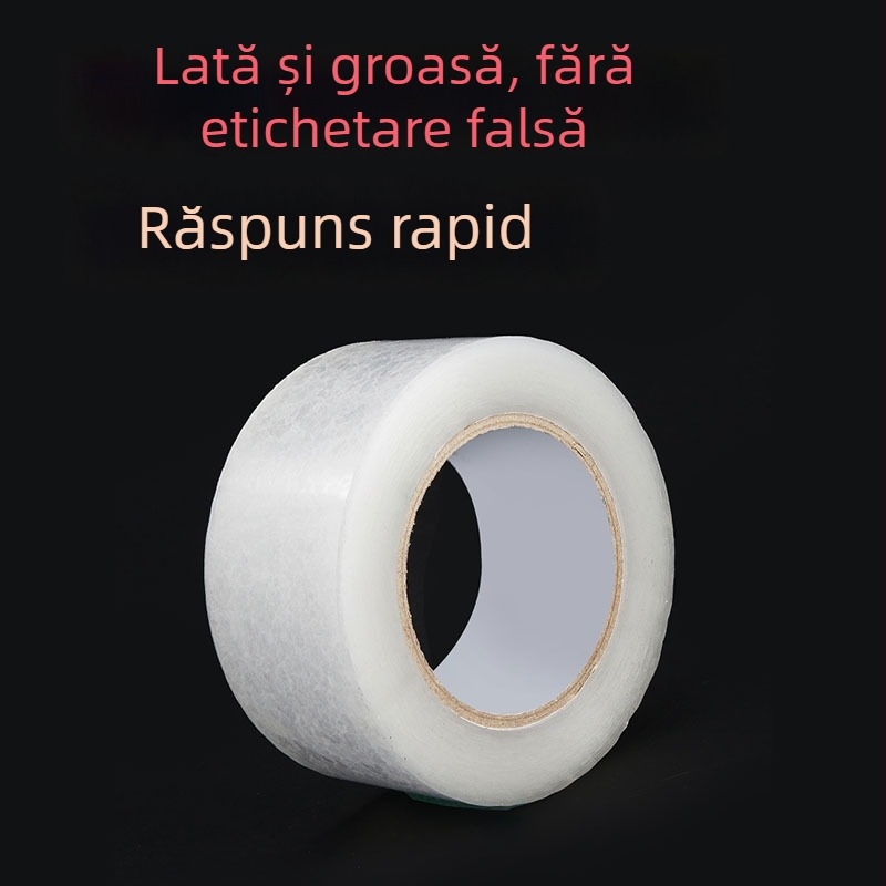 Bandă de ambalaj transparentă, rolă mare, lățime 6 cm, bandă adezivă pentru sigilarea cutiilor, cu aderență ridicată