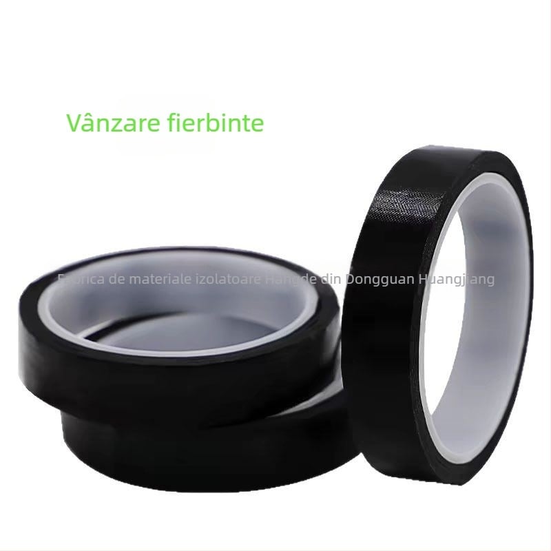 Bandă neagră anti-static, cu finisaj mat, rezistentă la temperaturi înalte, ignifugă și izolație termică pentru sigilarea vidului în mașinile de ambalare