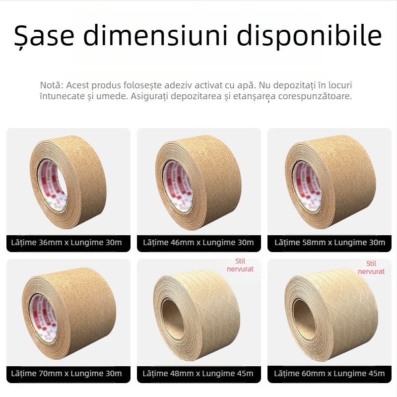 Bandă din hârtie kraft umedă, cu vâscozitate înaltă, activată cu apă, pentru rame, pictură chineză și acuarelă, pentru scriere