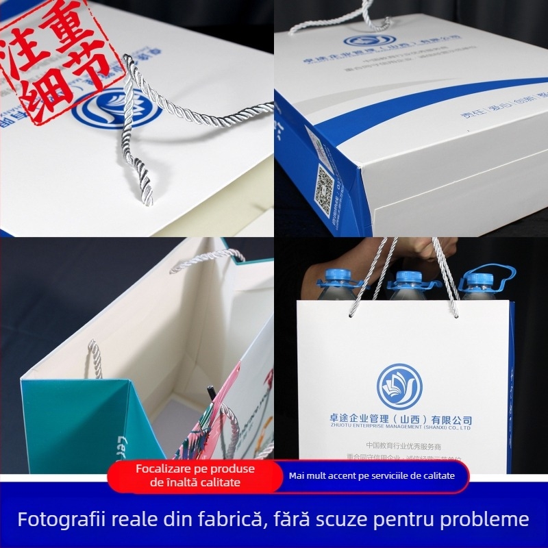 Genți tote personalizate, sacoșe de hârtie, sacoșe cadou, hârtie kraft groasă, carton alb, imprimare logo de înaltă calitate, sacoșe de ambalaj colorate