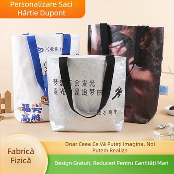 Genți de cumpărături din hârtie kraft cu logo, stil retro, impermeabile, ecologice, lavabile și personalizabile