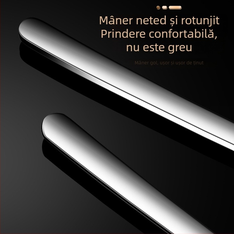 Lingură din oțel inoxidabil 304 cu mâner lung pentru cafea și ceai cu lapte, mâner extins, stil coreean, lingură mică elegantă