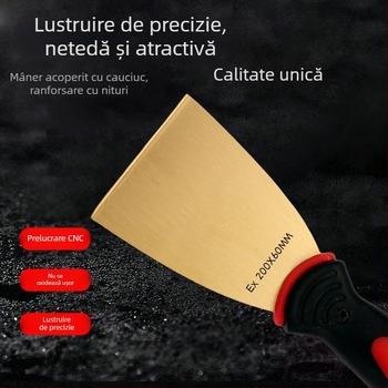 Unelte rezistente la explozie, fără scântei, cu mâner din plastic din cupru și alamă: racletă pentru îndepărtarea ruginii, cuțit pentru chit, cuțite pentru chit de 3 și 4 inchi, raclă din cupru
