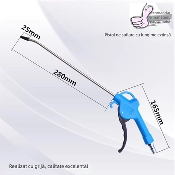 Weibo Pistol de suflare a prafului, cu aer comprimat, presiune înaltă, tijă extensibilă