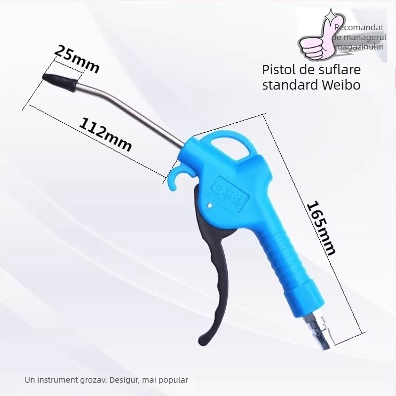 Weibo Pistol de suflare a prafului, cu aer comprimat, presiune înaltă, tijă extensibilă