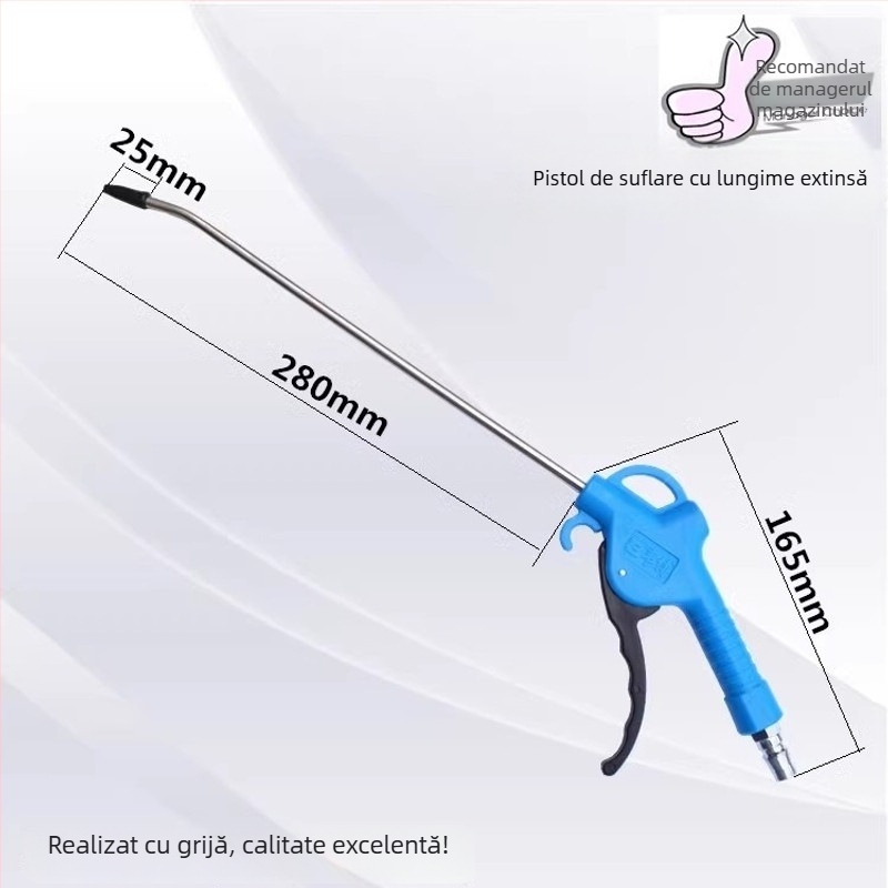 Weibo Pistol de suflare a prafului, cu aer comprimat, presiune înaltă, tijă extensibilă