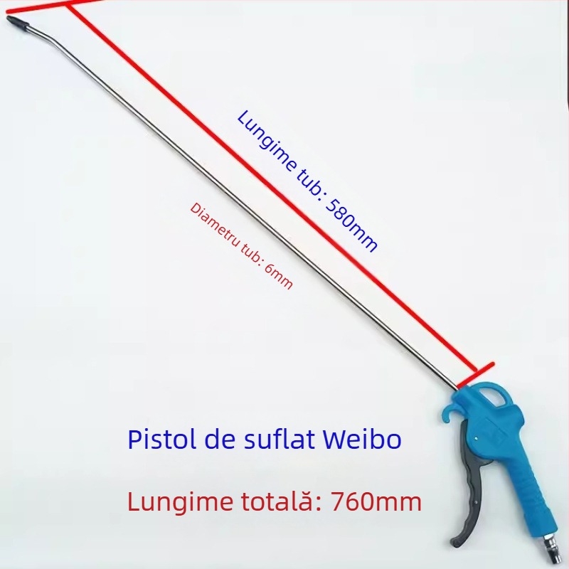 Weibo Pistol de suflare a prafului, cu aer comprimat, presiune înaltă, tijă extensibilă