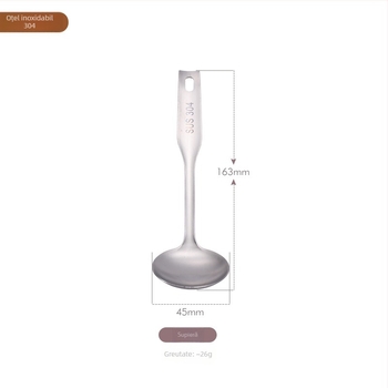 Set personalizat de ustensile de bucătărie din oțel inoxidabil 304 — spatulă, lingură cu găuri, lingură de strecurare, lingură de supă