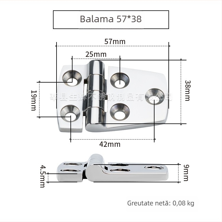 Balama simetrică din oțel inoxidabil 316 pentru uz casnic și mecanic, accesorii pentru iahturi și echipamente marine, rezistentă la ruginire