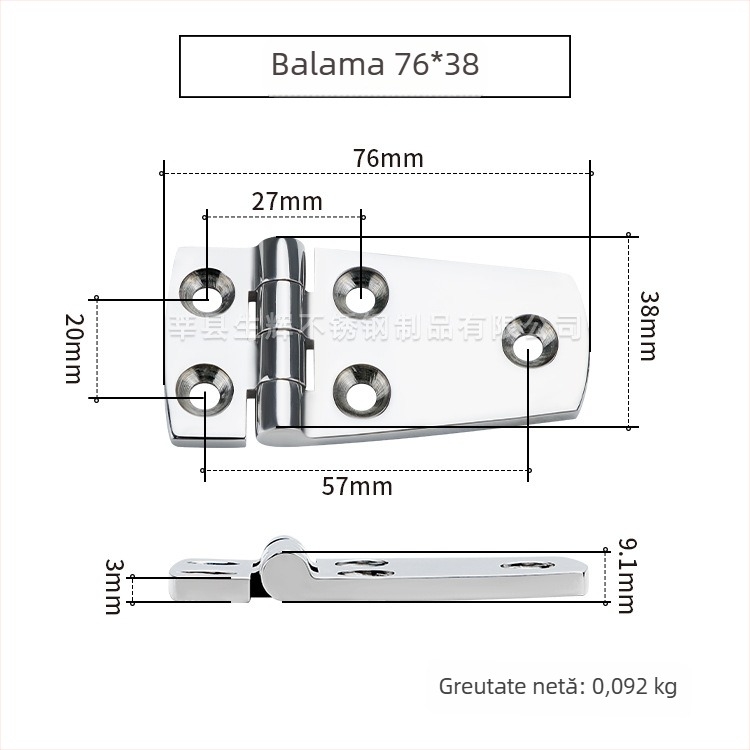 Balama simetrică din oțel inoxidabil 316 pentru uz casnic și mecanic, accesorii pentru iahturi și echipamente marine, rezistentă la ruginire