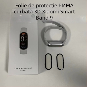 Carcasă protecție integrată cu folie de protecție a ecranului pentru Xiaomi Mi Band 8/9, antiamprentare, ecran complet, PC + sticlă