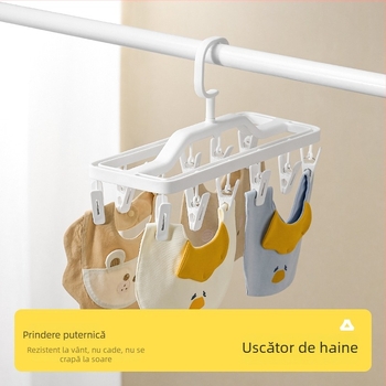 Uscător de șosete cu mai multe cleme pentru lenjerie și șosete de copii — balcon, utilizare casnică, cleme pentru haine multifuncționale