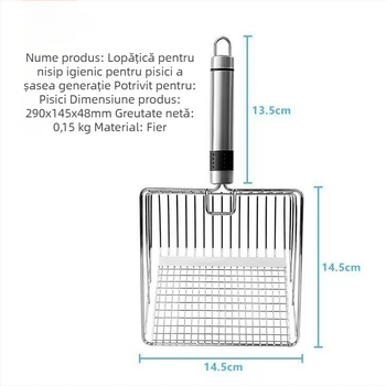 Lopată pentru nisip de pisici din bentonit