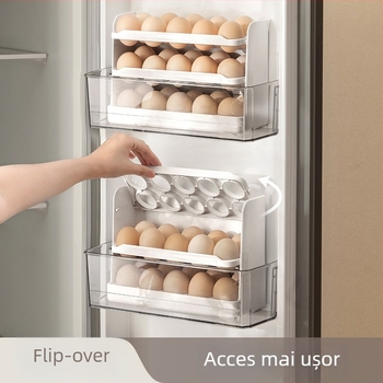 Lazy Corner Cutie pentru ouă pentru ușa laterală a frigiderului – organizator de ouă