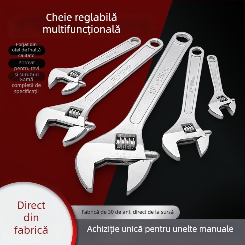 Cheie reglabilă cu mâner ușor, unealtă manuală versatilă