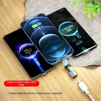 Adaptor magnetic de încărcare rapidă, rotativ, 120W – pentru laptopuri, telefoane, PC-uri și iPad