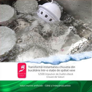 Curățitor ultrasonic pentru fructe și legume, mini, fără instalare, pentru chiuveta din bucătărie, curățare automată