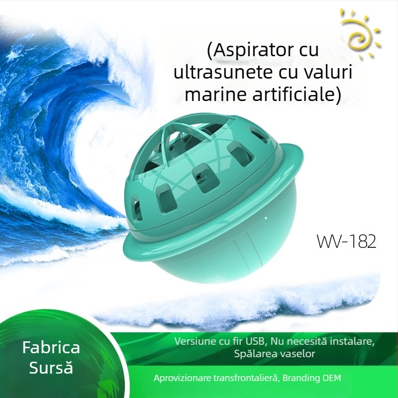 Curățitor ultrasonic pentru fructe și legume, mini, fără instalare, pentru chiuveta din bucătărie, curățare automată
