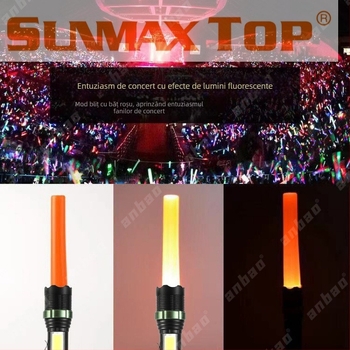 Lanternă USB reîncărcabilă, lumină puternică LED roșie pentru trafic și semnalizare, bețișor fluorescent pentru atmosferă
