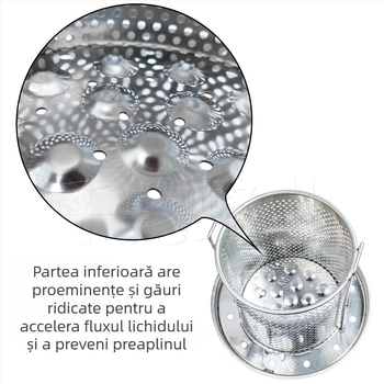 Presă multifuncțională din oțel inoxidabil pentru miere, iaurt, ceară, reziduuri de vin și stoarcerea sucurilor de fructe și legume