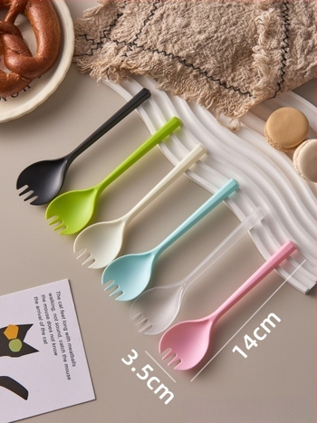 Lingură și furculiță de unică folosință din plastic, cu suprafață mată, mai groase, ambalate individual