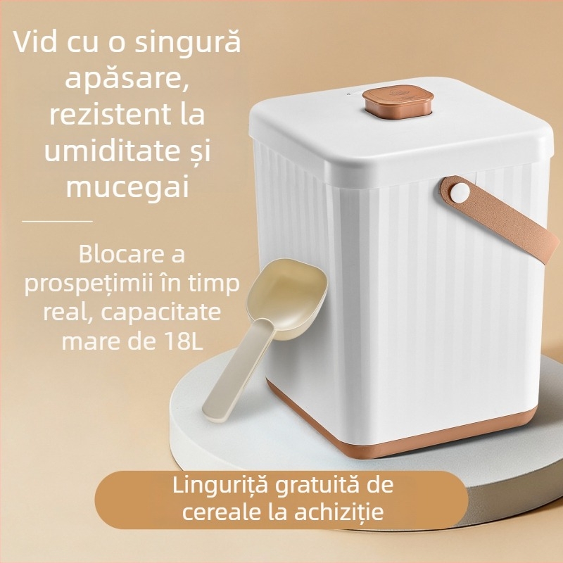 Recipient de depozitare a hranei pentru pisici, sigilat în vid, 18L, din ABS plastic