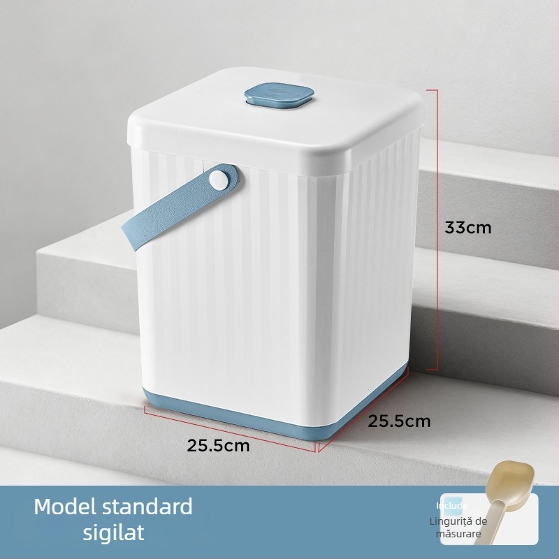 Recipient de depozitare a hranei pentru pisici, sigilat în vid, 18L, din ABS plastic