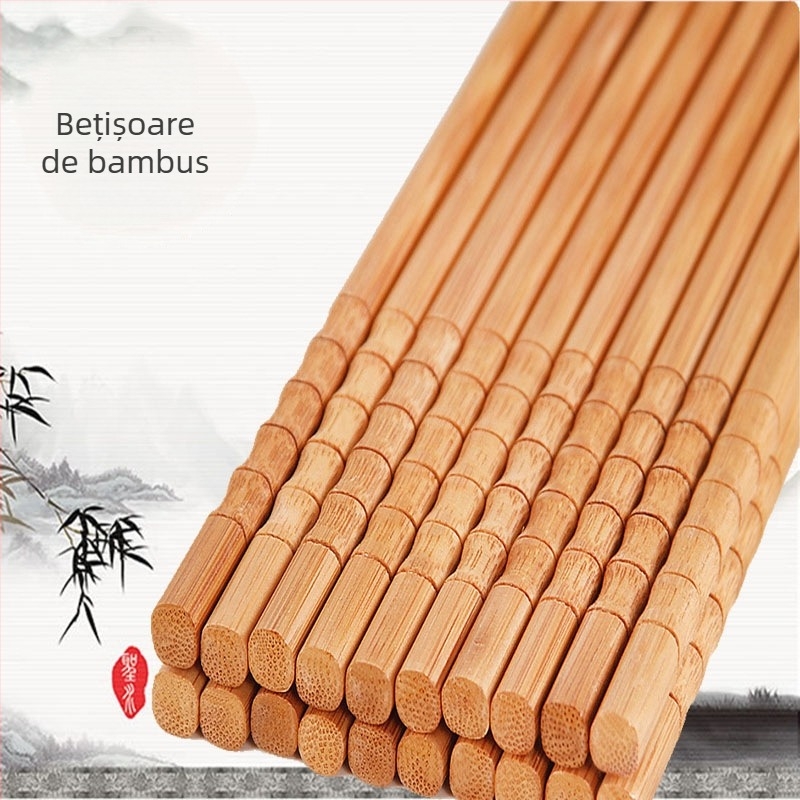 Bețișoare de bambus pentru hot pot, o singură folosință, din bambus natural, antiderapante, rezistente la temperaturi înalte, fără vopsea, pentru uz casnic și comercial