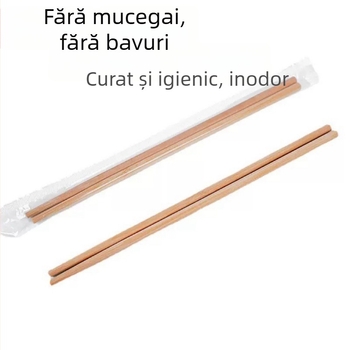 Bețișoare de unică folosință din bambus carbonizat, de calitate alimentară, ambalate individual pentru mâncare la pachet/fast-food, mai late și mai lungi, potrivite pentru restaurantele de hot pot