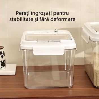 Recipient de depozitare orez pentru uz casnic, model nou 2026, anti-insecte, impermeabil, etanș, pentru orez, făină, hrană pentru pisici și câini