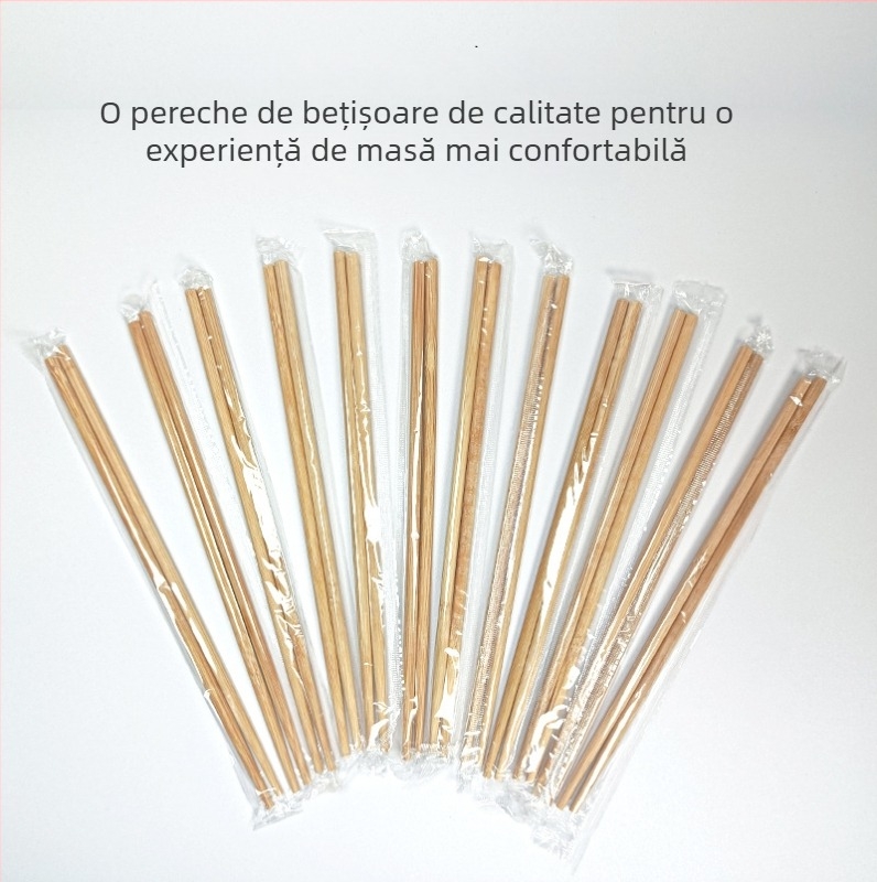 Bețe de unică folosință pentru livrare, din bambus carbonizat, ambalate individual, pentru uz casnic și comercial