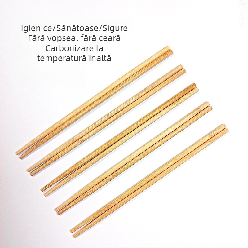 Bețe de unică folosință pentru livrare, din bambus carbonizat, ambalate individual, pentru uz casnic și comercial