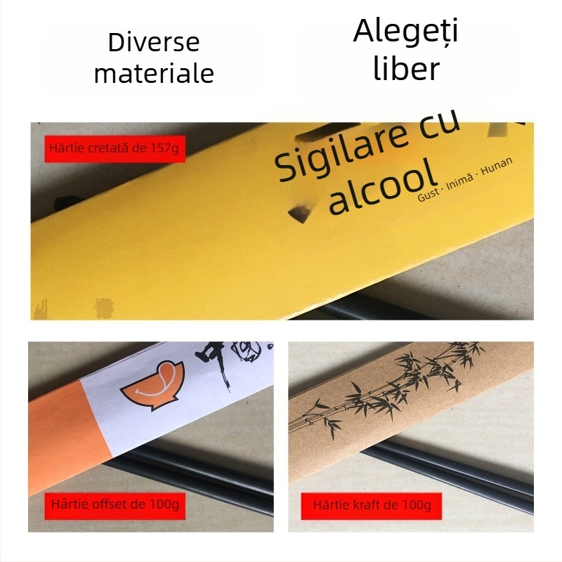 Capace de bețișoare din hârtie Kraft, cu logo personalizat, pentru hoteluri și restaurante