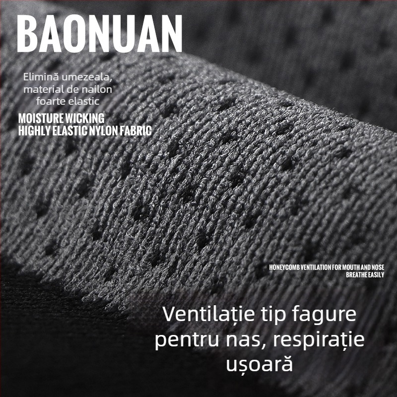 WRELS Mască de motocicletă respirabilă toamna-iarna, cu căptușeală de catifea și glugă, pentru ciclism, din nylon