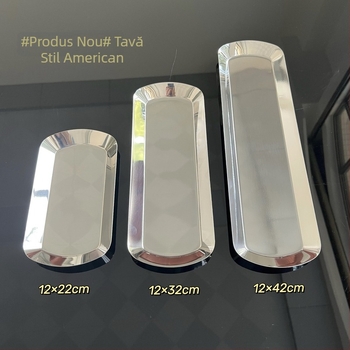Farfurie ovală de servire din oțel inoxidabil, pentru sushi și alte preparate, design minimalist modern