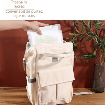 Mapă transparentă portabilă tip acordeon, 13 compartimente pentru foi de teste, impermeabilă, capacitate mare, organizator