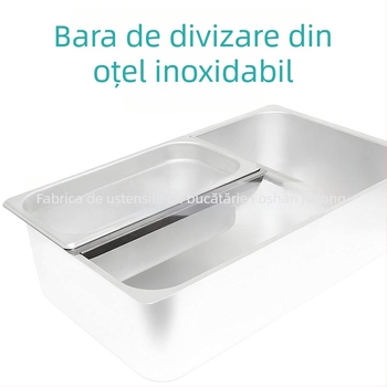 Tavă din oțel inoxidabil pentru porții, cu separator și recipient perforat GNFOODPAN