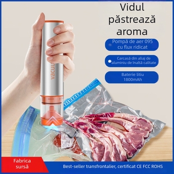 KZ-100 Sistem de sigilare vid multifuncțional pentru pungă și borcane, alimentare USB, 10W, carcasă ABS, conservarea alimentelor