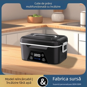Cutie prânz electrică fără fir, fără apă, încălzire electrică, 1.3–1.5 L, încărcare rapidă, etanșă, anti-scurgeri, protecție multiplă, portabilă