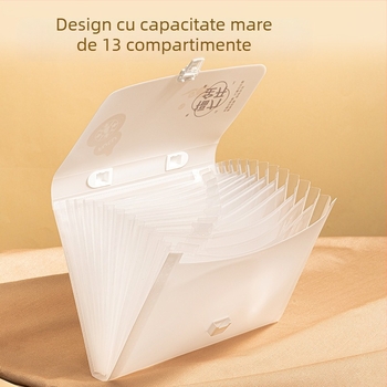 Deli PM222 Hulzi Series Dosar Acordeon Orizontal cu 13 Compartimente