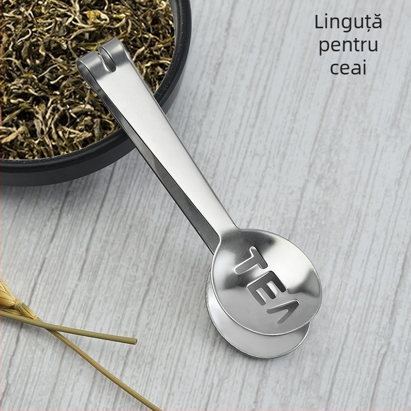 Clip pentru pliculete de ceai din oțel inoxidabil, pentru uz casnic – accesorii ceremonie ceai, suport multifuncțional pentru pliculete, design modern minimalist, finisaje: argintiu lucios sau auriu mat