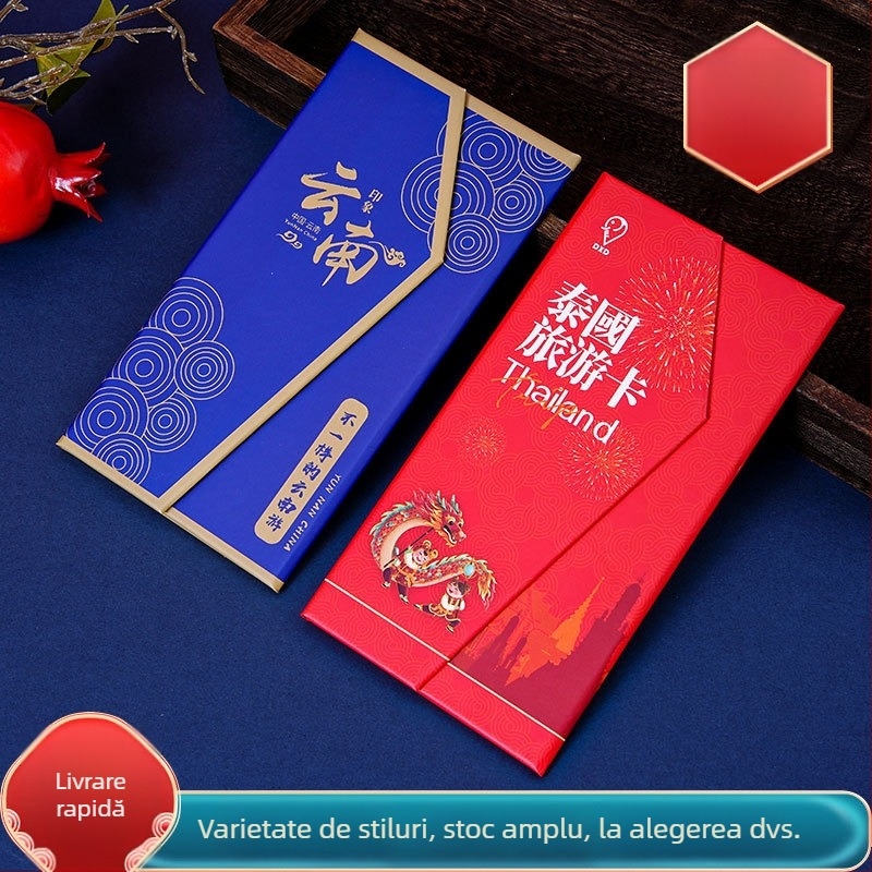 Suport pentru card VIP de membru - set promoțional personalizat cu imprimare color, plicuri pentru carduri cadou, card de ridicare a fructelor de mare