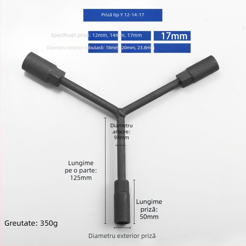Set de chei cu soclu tip T pentru reparații auto și motociclete, extensie mâner T, cheie hex externă 6-19 mm